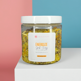 Jar of bath salts labeled &