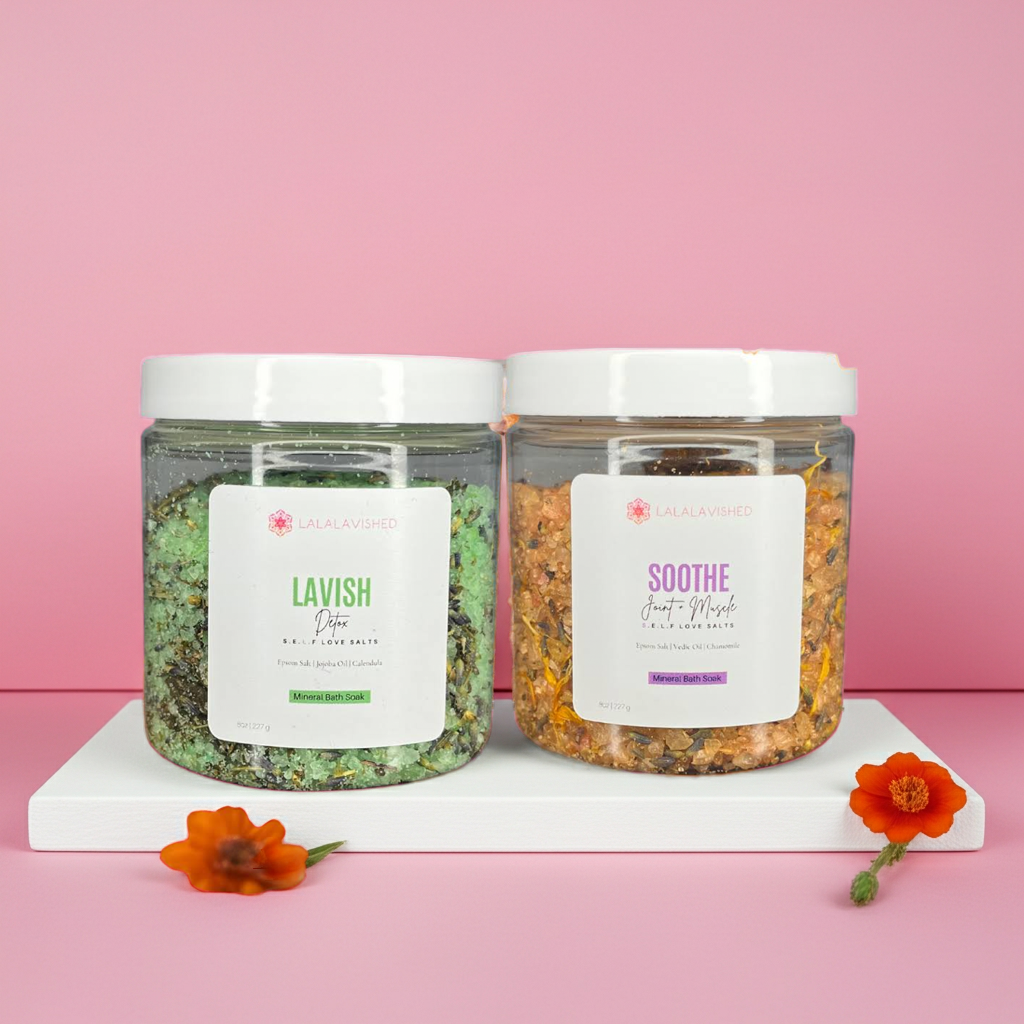 Two jars labeled &