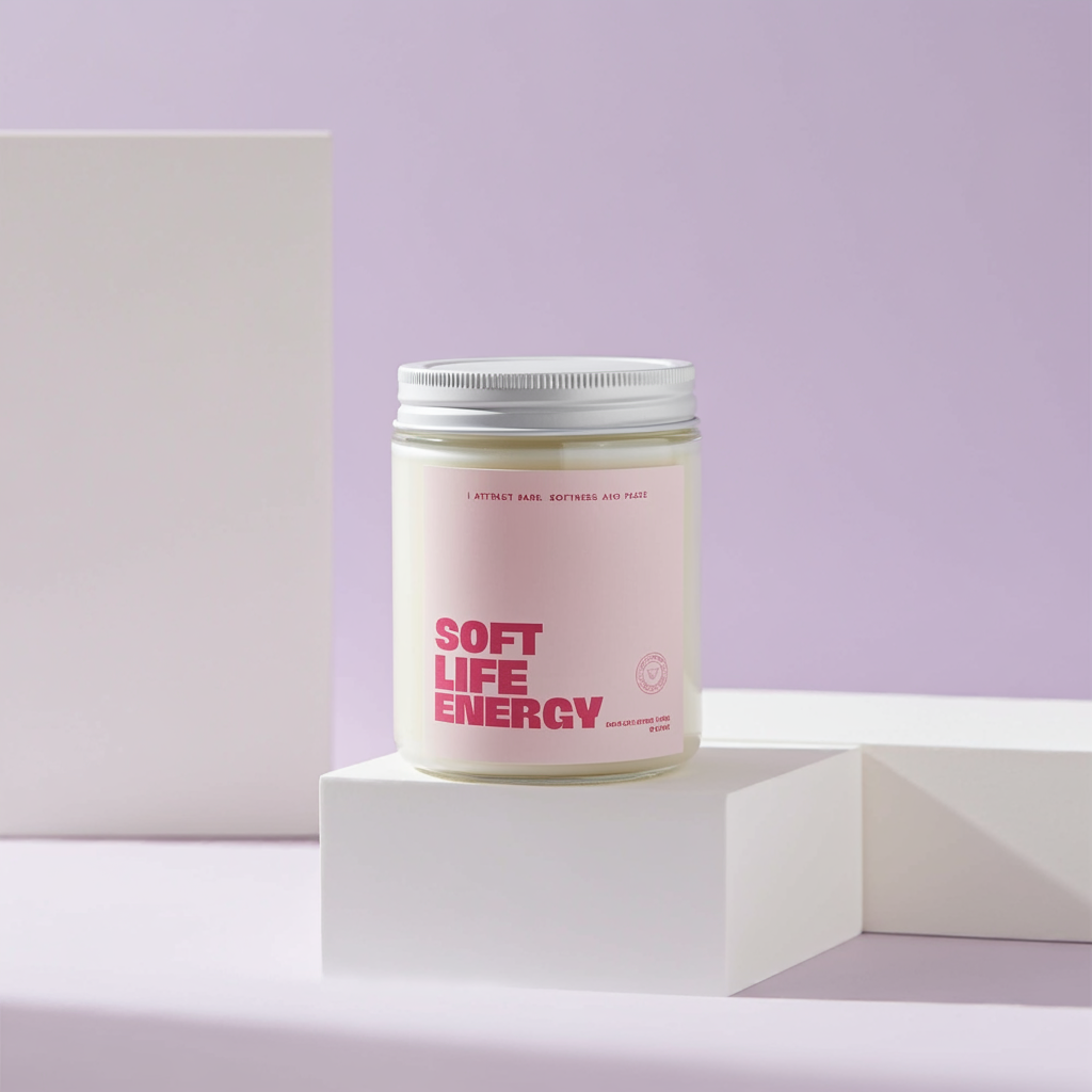 Candle jar labeled &